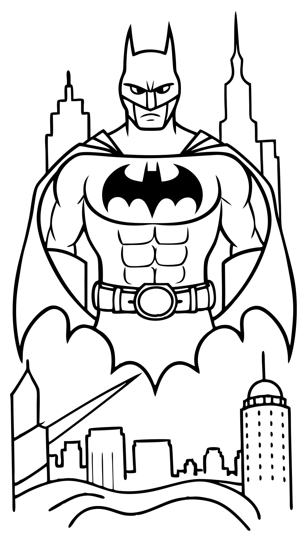 Páginas para colorear imprimibles gratis de Batman